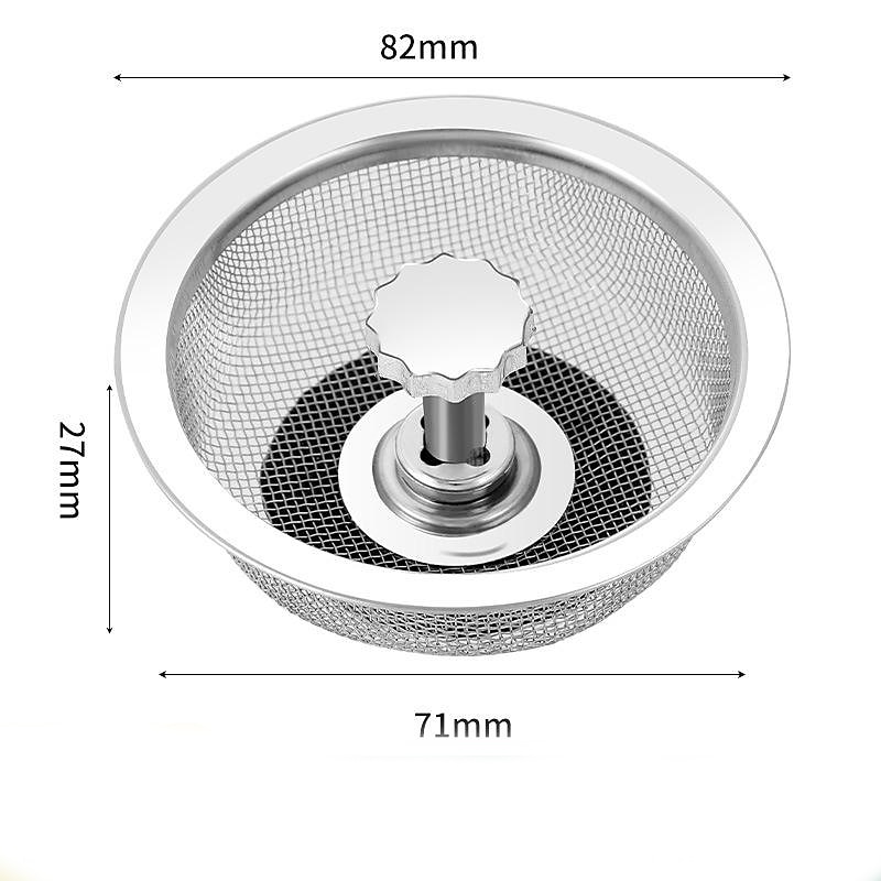 2 PCS Anti-Clogging Kitchen Sink Strainer and Kitchen Sink Stopper -  Stainless S