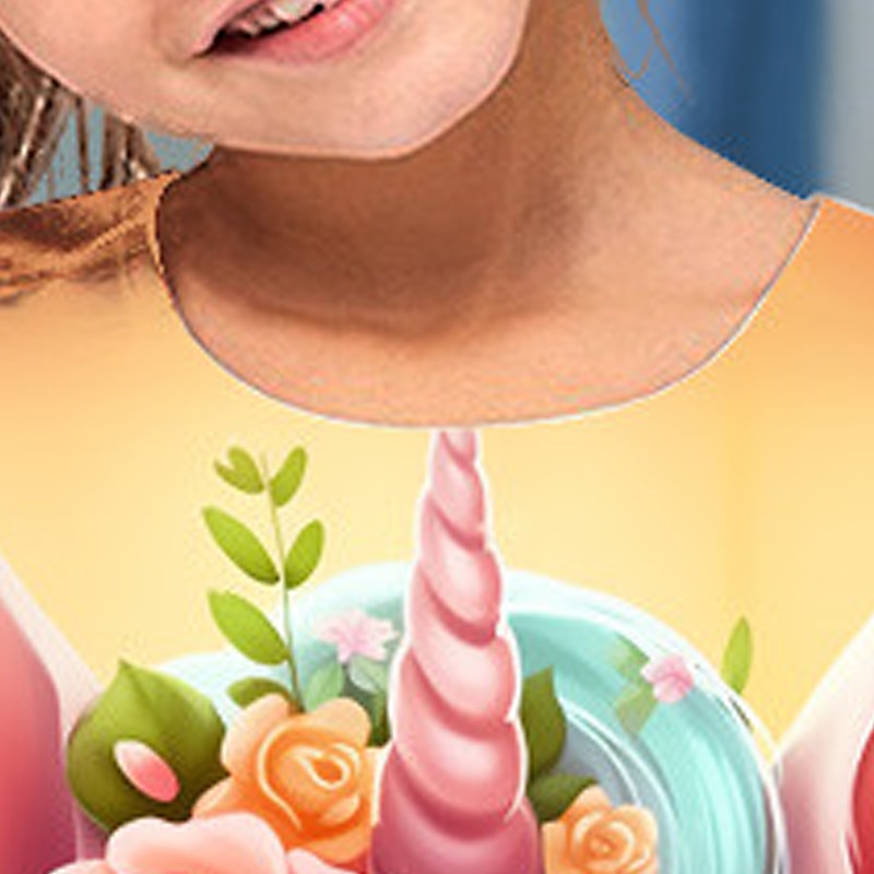 Flickor 3D Grafisk Tecknat Enhörnings T-shirt Kortärmad 3D-tryck Sommar Vår Aktiv Mode söt stil Polyester Barn 3-12 år Utomhus Ledigt Dagligen Normal 2025 - $11.49 –P8