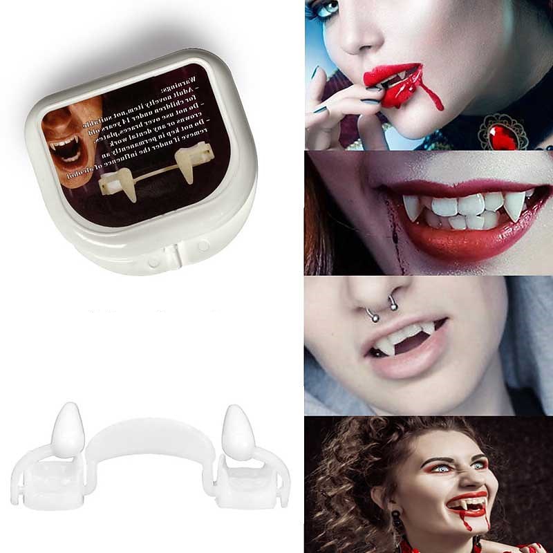 hračky tygří zuby podpěry zuby zombie zuby duchů rovnátka cosplay tesáky elfové upíří zubní protézy se stahují a stahují 2025 - $12.99 –P4