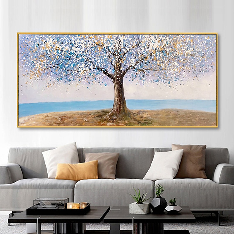 Pintura a óleo abstrata colorida da árvore da vida, arte de parede, tela pintada à mão, imagens de arte de parede para sala de estar, decoração de casa, sem moldura de 2026 por $168.99 –P6