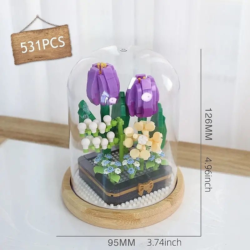 2025年 女性の日のギフトビルディングブロック、この 1 個の花ビルディングキットで美しい花束を作成 - 大人に最適& 子供たち!お母さんへの母の日のプレゼント コレクション – $38.99 –P12