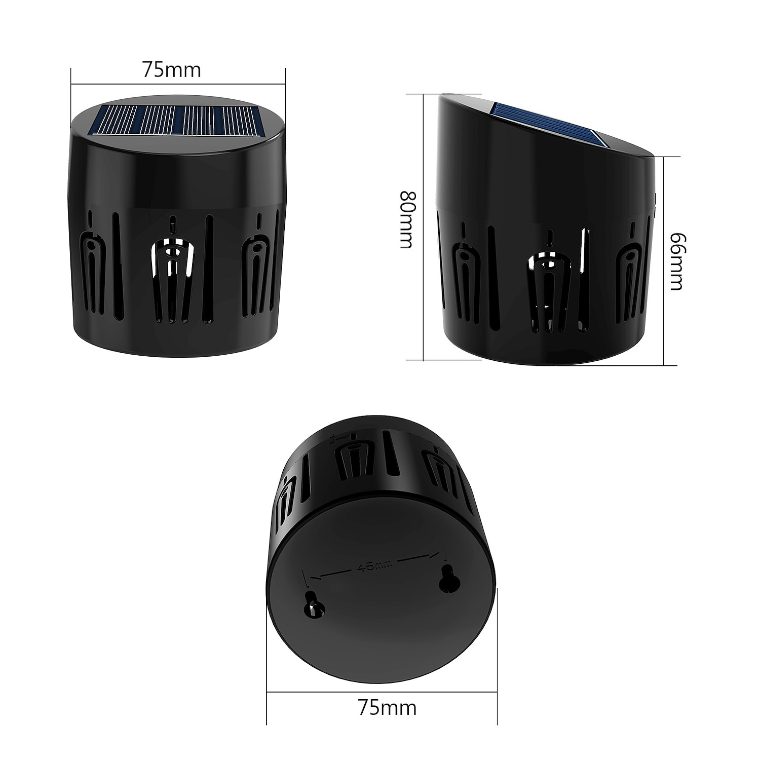 lumina solara de perete lumina de punte care schimba culoarea lumina de gard in aer liber impermeabila vila gard de gradina curte perete pilastru scara decorare 2025 - $20.99 –P6
