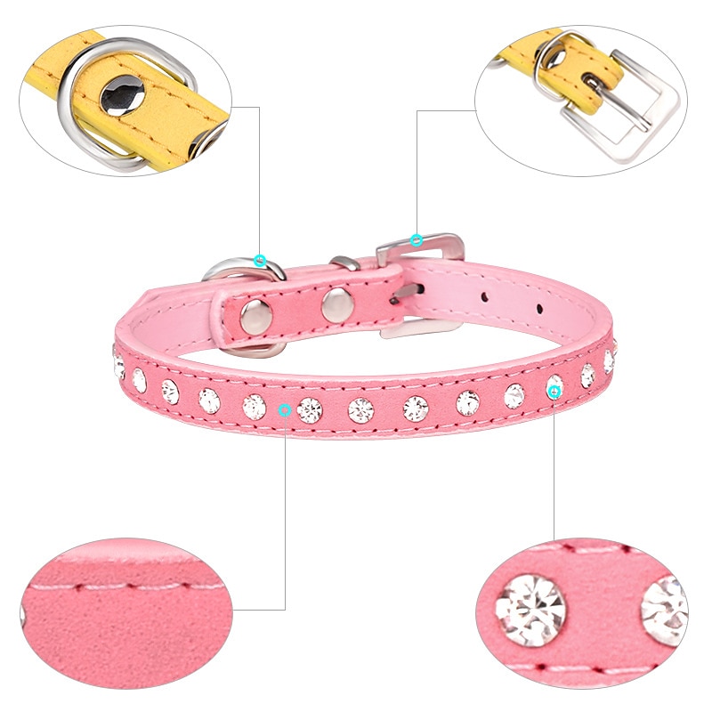 Chien Chat Colliers Ajustable Portable Durable Extérieur Marche Strass de 2025 ? $12.49 –P3