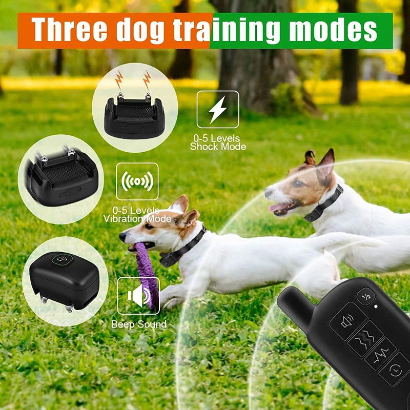 2026年 400 メートル犬の訓練首輪防水犬トレーナー充電式リモコンスマート犬電気首輪  コレクション – $63.99 –P5