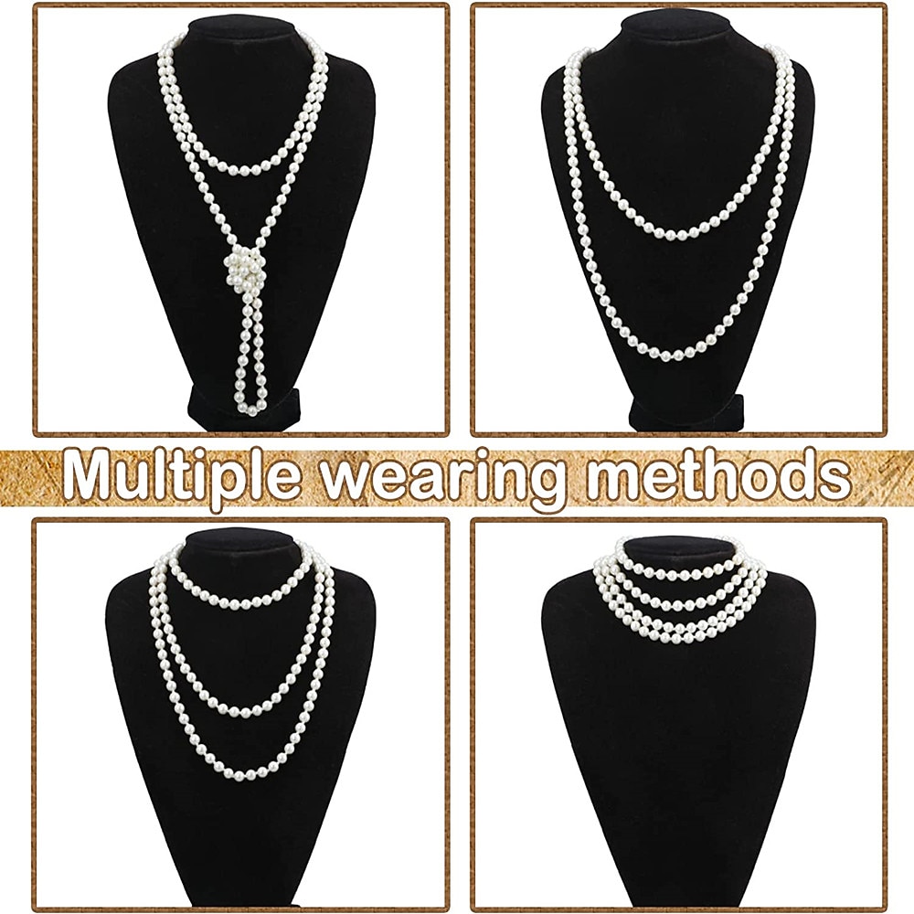 1920-luku Asut Häävieras Naamiaispuku Halloween Halloween Häävastaanotto Tyttöjen polttarit Rannerengas Kaulakorut Kaikki vuodenajat 2026 - $19.04 –P2