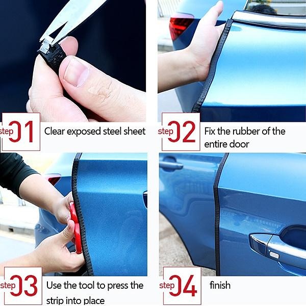 10M Car Door Edge Scratch Protector Strip Guard Trim Auto Door Anti Collision Strip with Steel Car-styling Car Decoration 2025 - $22.99 –P10