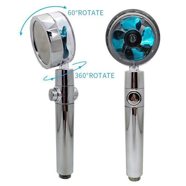 High Pressure Shower Head Water Saving Hand-held Spray Nozzle Turbocharged Shower Head With Small Fan Bathroom Supplies 2025 - $11.99 –P8