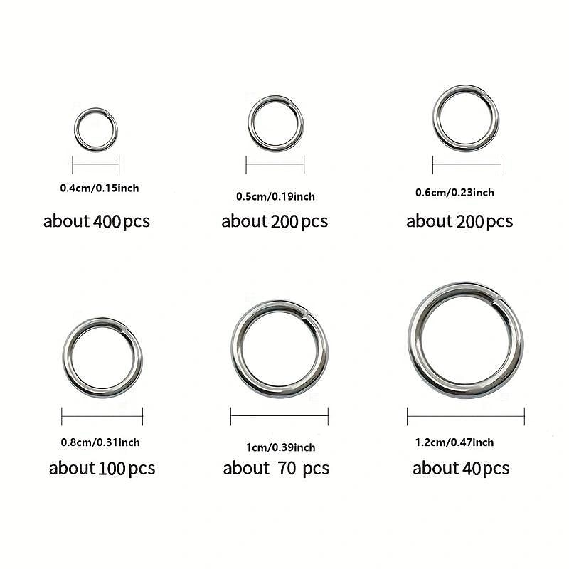 1010 Biegeringe, Biegeringe zur Schmuckherstellung, 6 Größen, geteilter Ring mit 1 Biegering-Öffnungs-/Schließwerkzeug für die Schmuckherstellung oder Reparatur von Halsketten, Ohrringen, Armbändern 2025 - $10.99 –P3