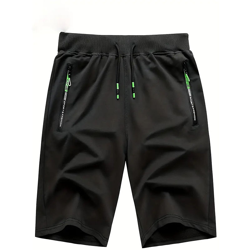 Men's Sweat Shorts Shorts Summer Shorts Beach Shorts Drawstring Elastic Waist Straight Leg Plain Comfort Breathable Short Casual Daily Holiday Cotton Blend Sports Fashion ArmyGreen Black 2025 - $17.99 –P3