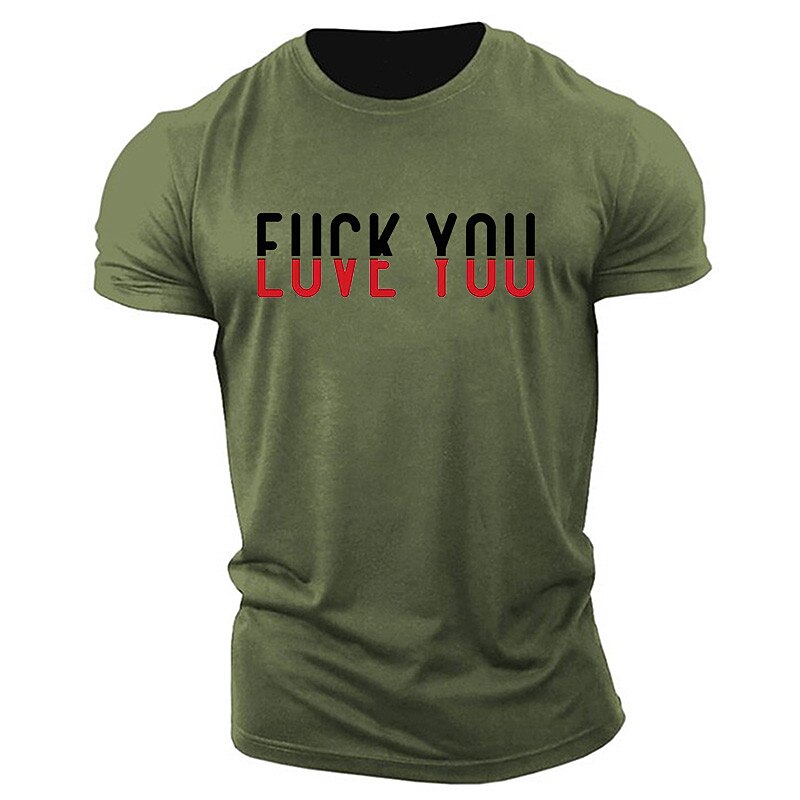ÎȚI F*CK LOVE YOU Tricou bărbați grafic sarcastic cu mânecă scurtă 2026 - $17.77 –P1