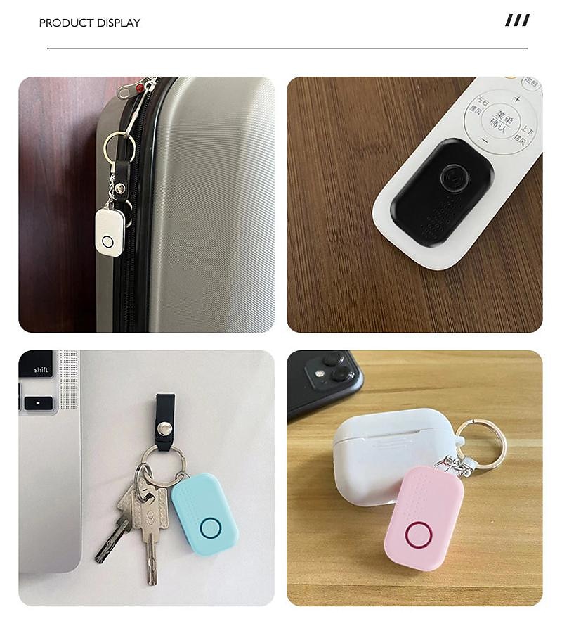 Buscador de llaves, localizador de etiquetas de rastreador de equipaje  Bluetooth, funciona con Apple Find My, rastreador inteligente para maleta