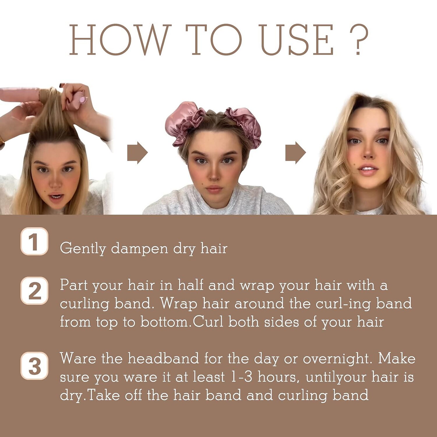 Juego de rizos satinados sin calor: varilla para rizar + cubierta para el cabello rizado, juego de rizos con bollos de calor cero, artefacto para rizar el cabello para personas perezosas con sueño de ola grande, juego de cabello rizado sin calor para muje 2025 - $11.99 –P7