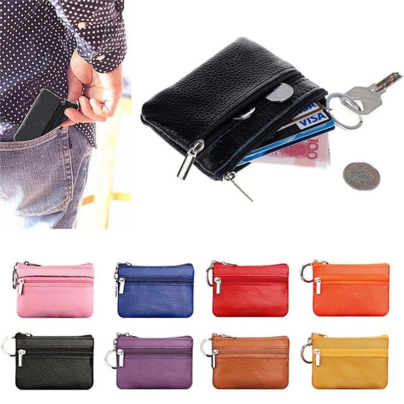 Fashion Leather Mini Coin Change Purse Wallet Clutch Zipper Small Soft Key Card Holder Money Bag Pocket Wallets 2025 - $10.99 –P7