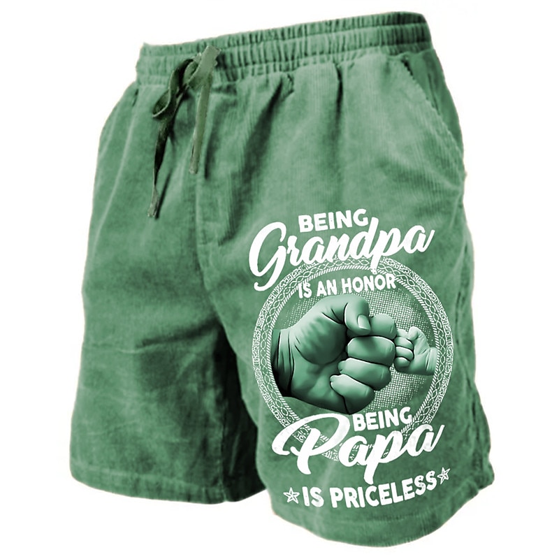 Men's Grandpa Being A PaPa Is Priceless Shorts Summer Shorts Beach Shorts Mid Waist Streetwear Hawaiian Designer Casual Daily Holiday Drawstring Elastic Waist 3D Print Designer Clothing Apparel 2025 - $19.99 –P1