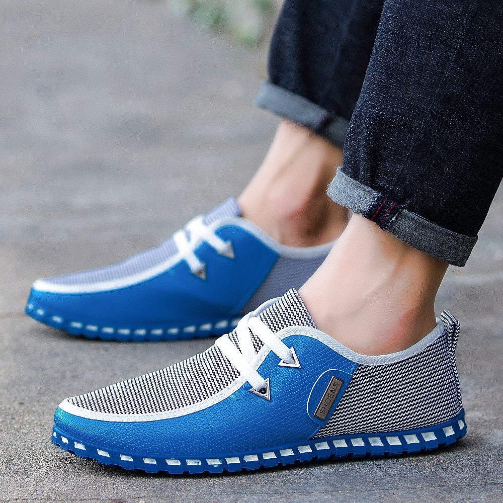 Mocasines casuales sin cordones para hombre: zapatos para caminar livianos de malla transpirable con suela cómoda, perfectos para exteriores y uso diario 2025 - $32.99 –P5