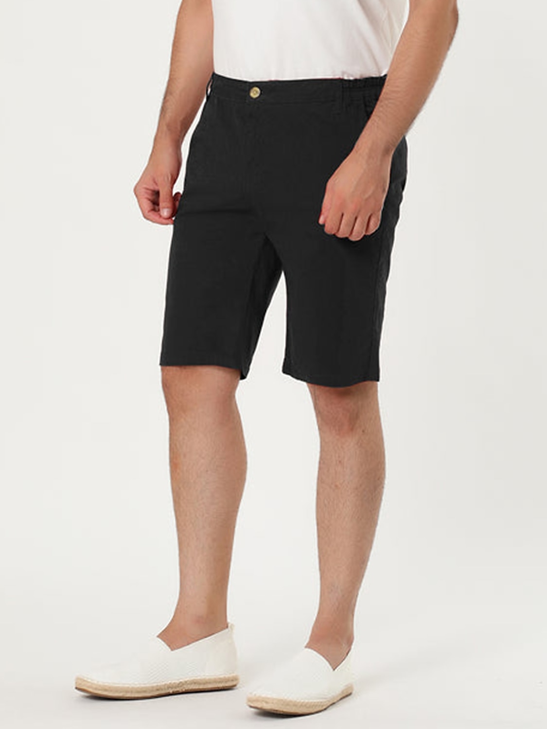 Férfi Rózsaszín nadrág Rövidnadrágok Chino Shorts Ruha Rövidnadrág Bermuda nadrág Zseb Sima Mokaszinok Légáteresztő Szabadtéri Napi Alkalmi Divat Alkalmi Fekete Arcpír rózsaszín 2025 - $21.99 –P7