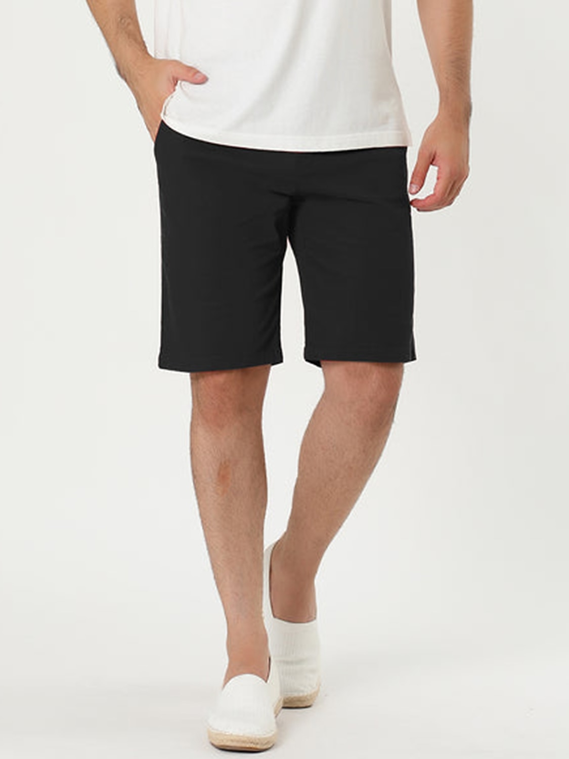 Férfi Rózsaszín nadrág Rövidnadrágok Chino Shorts Ruha Rövidnadrág Bermuda nadrág Zseb Sima Mokaszinok Légáteresztő Szabadtéri Napi Alkalmi Divat Alkalmi Fekete Arcpír rózsaszín 2025 - $21.99 –P6