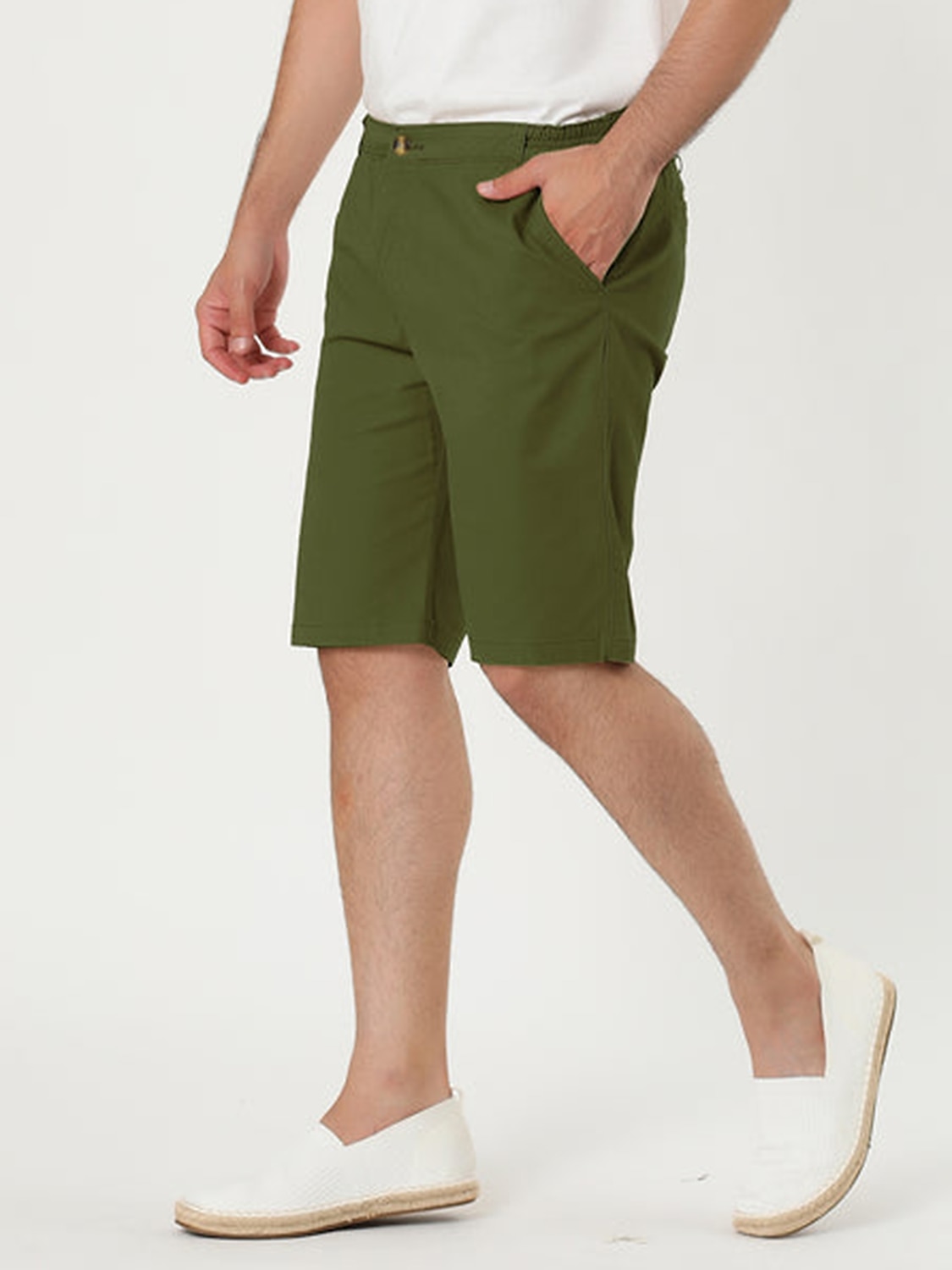 Férfi Rózsaszín nadrág Rövidnadrágok Chino Shorts Ruha Rövidnadrág Bermuda nadrág Zseb Sima Mokaszinok Légáteresztő Szabadtéri Napi Alkalmi Divat Alkalmi Fekete Arcpír rózsaszín 2025 - $21.99 –P11
