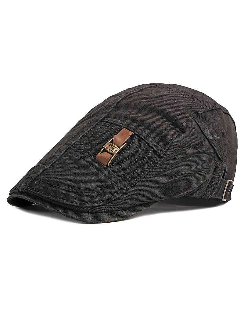 Herren Schiebermütze Ascot-Hut Ballonmütze Schwarz Dunkelmarine Baumwolle Mode Strassenmode Stilvoll 1920er Jahre Mode Outdoor Täglich Ausgehen Glatt Warm 2025 - $12.49 –P1