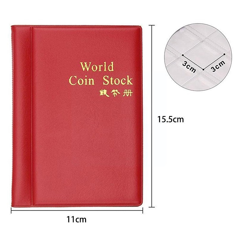 120 Coins Holders 4 Colors Collecting Collection Storage Money Penny Album Book Pockets 2025 - $8.99 –P8