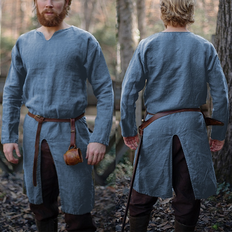 Medieval Renaissance 17th Century Shirt Tunic Warrior Viking Ranger Archery Men's Viking Fantasy Halloween Carnival Masquerade LARP Adults' Shirt All Seasons 2025 - $30.99 –P6