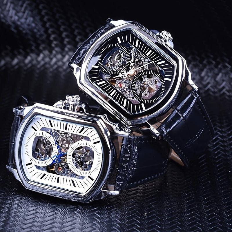 forsining retro heren mechanisch horloge luxe mode zakelijk automatisch skelet polshorloge heren mechanisch waterdicht horloge klok heren 2025 - $39.99 –P3