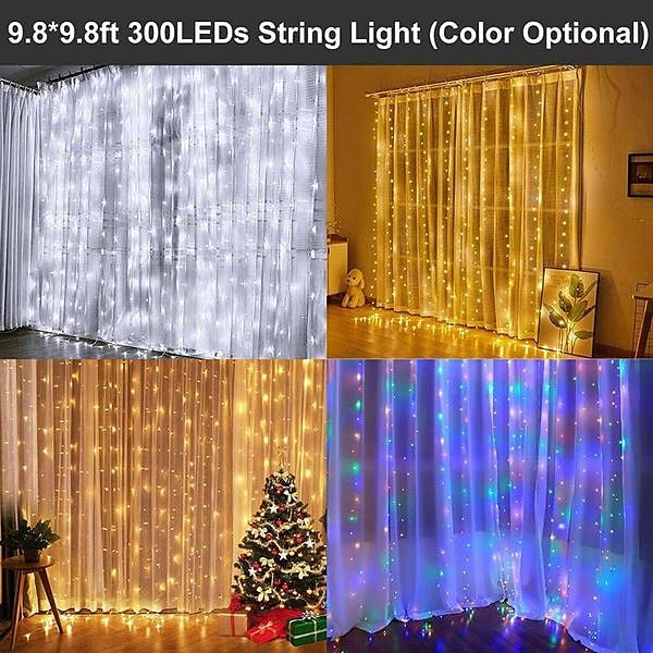 Curtain Fairy Lights String Light 8 Modes with Remote Control Christmas Party Wedding Light Decoration Lights USB Powered 2025 - $15.99 –P6
