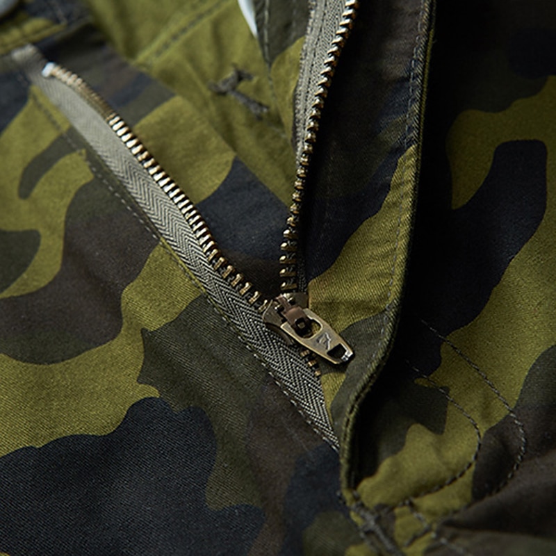 Herr Cargo-shorts Camo Shorts Vandringsshorts Ficka Kamuflasje Komfort Andningsfunktion Utomhus Dagligen Utekväll Mode Ledigt ArmyGreen Rubinrött 2025 - $38.99 –P9
