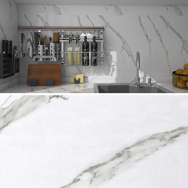 cool wallpapers marmeren behang muurschildering waterdicht oliebestendig vochtbestendig meubels renovatie zelfklevend gemakkelijk verwijderbare wandbekleding keuken aanrecht kast plank voering 2025 - $13.99 –P10