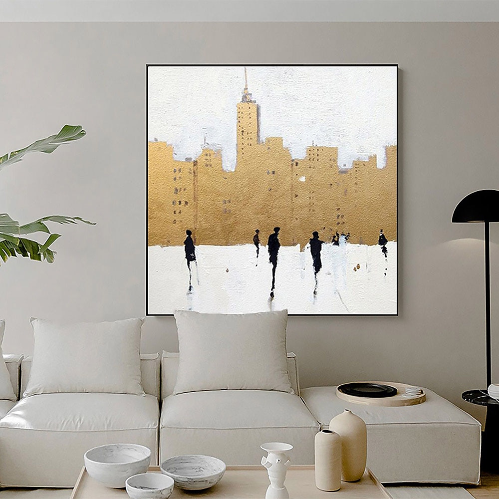 Handgefertigtes, handgemaltes Ölgemälde, Wandgemälde „Regentage“, originaler Regen, urbane Kunst, Regenschirmkunst, Ölgemälde, abstraktes Kunstwerk, Dekor, gerollte Leinwand, kein Rahmen, ungedehnt 2025 - $77.99 –P10