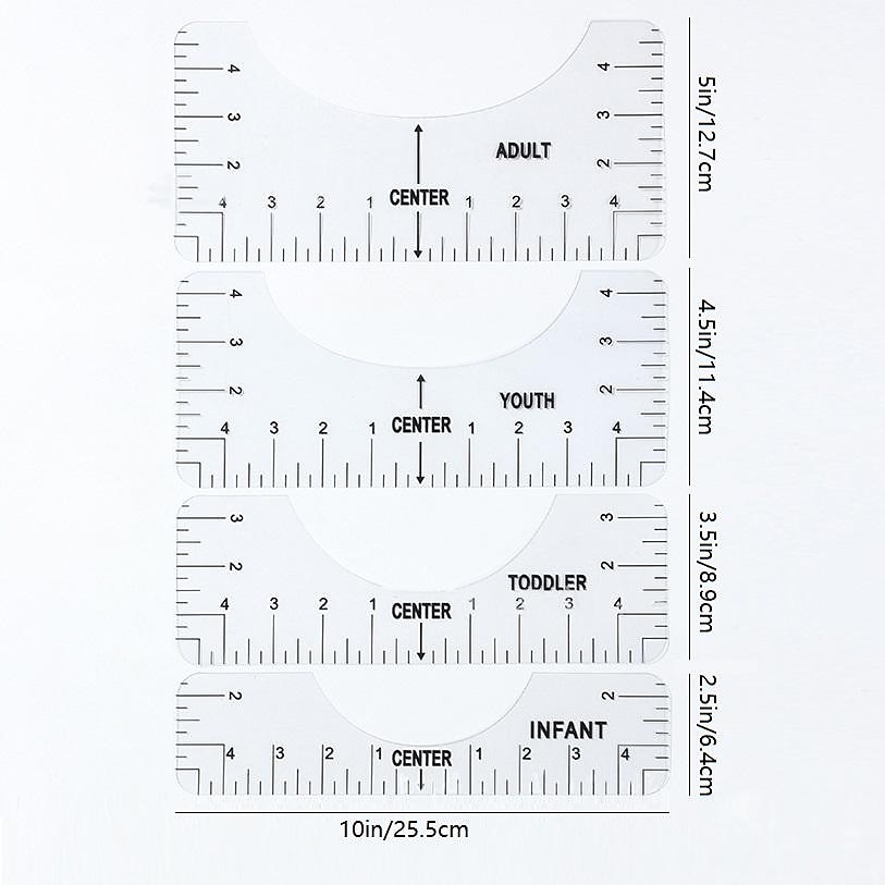 Tshirt Ruler Guide For Vinyl Alignment, T Shirt Rulers To Center Designs,  Alignment Tool With Soft