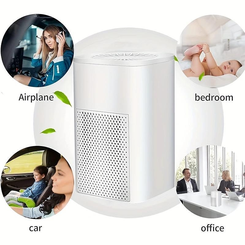 1pc Portable Air Purifier USB Car Purifier Negative Ion Purification Formaldehyde Removal Sterilization Odor Removal Smoke Odor Removal Car Office Bedroom Shithouse 2025 - $27.99 –P8