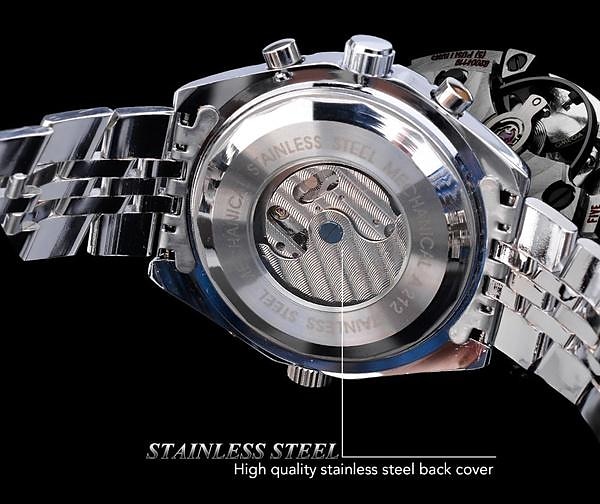 JARAGAR Mechanical Watch for Men Aviator Series Military True Men Sport Automatic Watch Luxury Stainless Steel Mechanical Male Clock Hour Luminous Wristwatch Blue Glass 2025 - $55.99 –P14