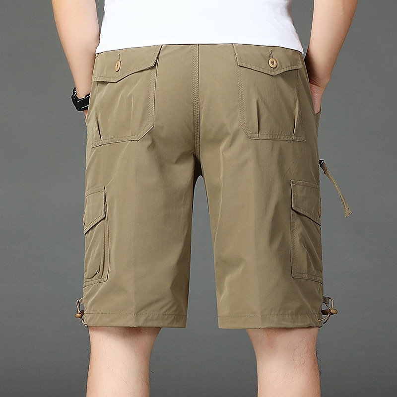 Homens Bermuda Cargo Calção Shorts de verão Shorts de Trilha Com Cordão Cintura elástica Bolso multi Tecido Conforto Macio Comprimento do joelho Ao ar livre Diário Para Noite Moda Casual Exército de 2025 por $21.99 –P4