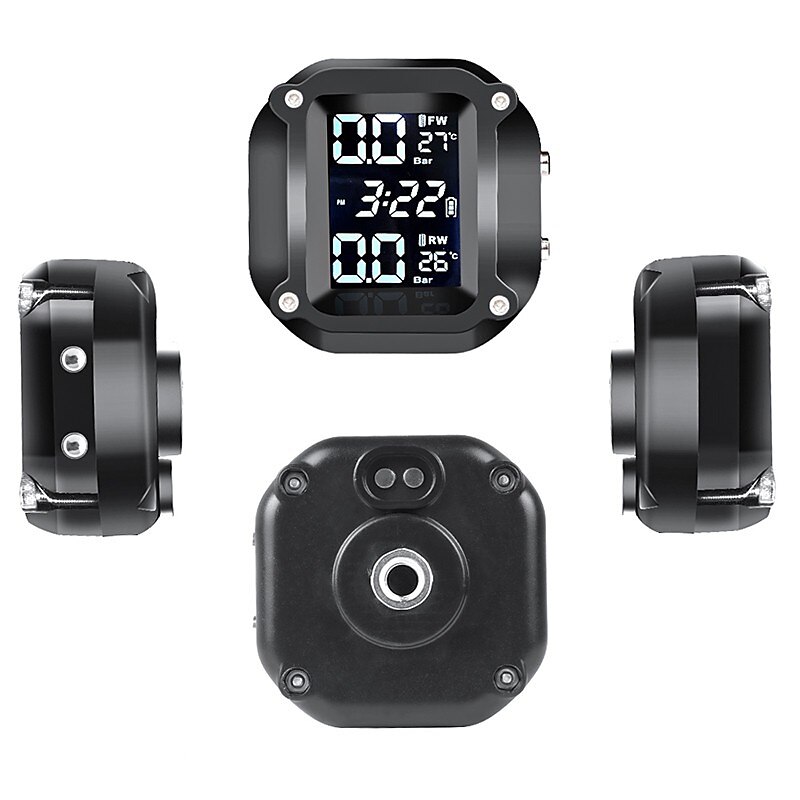 motocicleta tpms motor presiune anvelope sistem de alarma de monitorizare a temperaturii anvelopei cu 2 senzori externi 2025 - $49.99 –P1