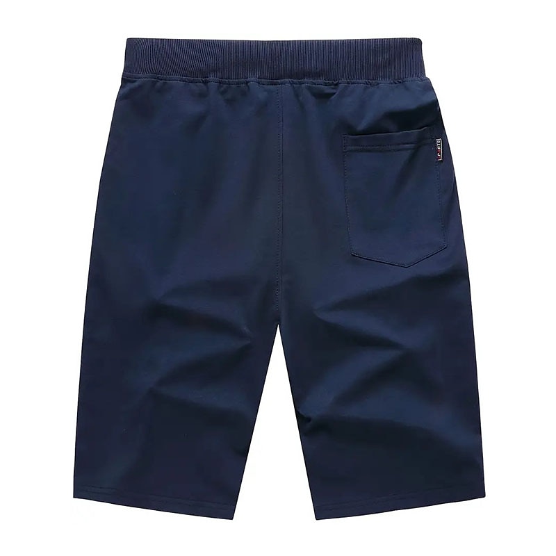 Men's Sweat Shorts Shorts Summer Shorts Beach Shorts Drawstring Elastic Waist Straight Leg Plain Comfort Breathable Short Casual Daily Holiday Cotton Blend Sports Fashion ArmyGreen Black 2025 - $17.99 –P2