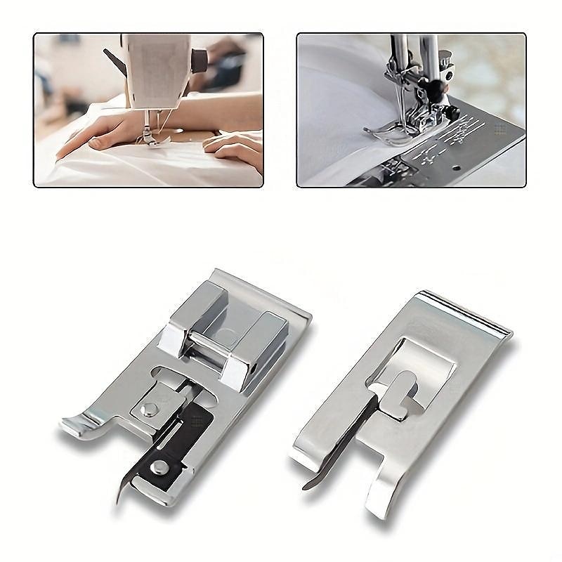 Rolled Hem Foot Tool for Low Shank Snap-On Sewing Machines - Overlock, Overedge, and Overcasting Presser - Perfect for Singer, Brother, and More - Achieve Professional-Looking Hems with Ease 2025 - $9.49 –P2