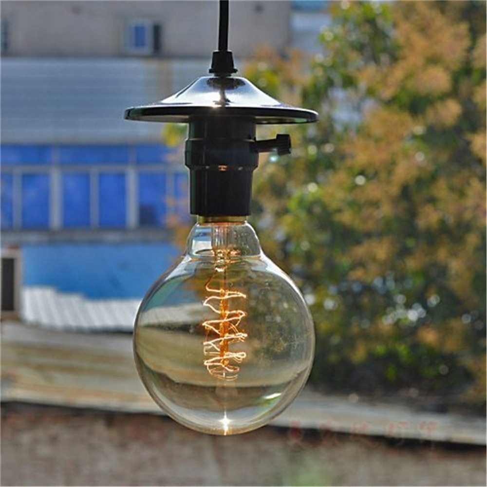 3pcs 2pcs 1pcs lâmpada retrô edison e27 220v 40w lâmpada g80 filamento ampola vintage lâmpada espiral incandescente decoração de casa de 2025 por $10.49 –P6