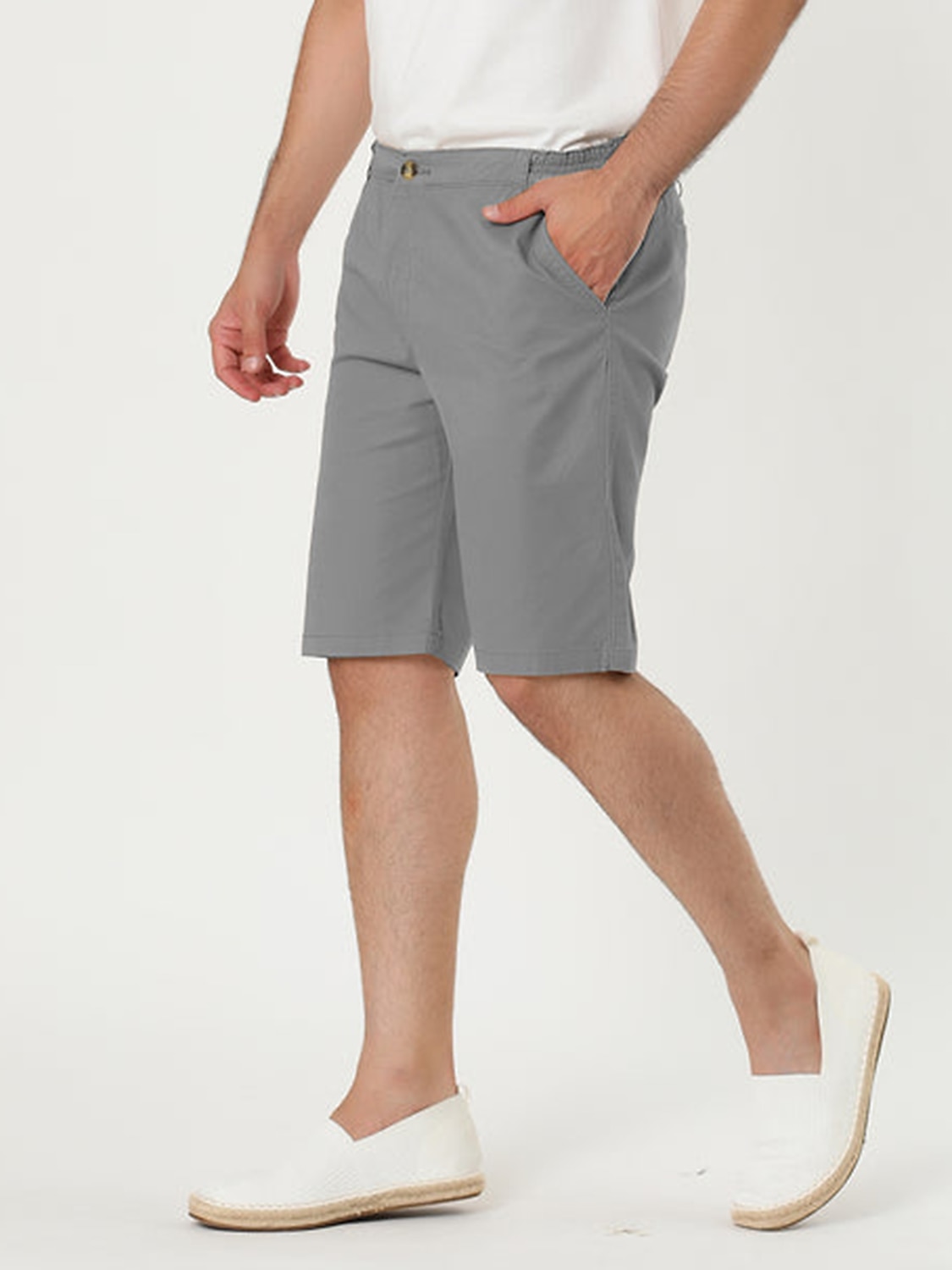 Férfi Rózsaszín nadrág Rövidnadrágok Chino Shorts Ruha Rövidnadrág Bermuda nadrág Zseb Sima Mokaszinok Légáteresztő Szabadtéri Napi Alkalmi Divat Alkalmi Fekete Arcpír rózsaszín 2025 - $21.99 –P19