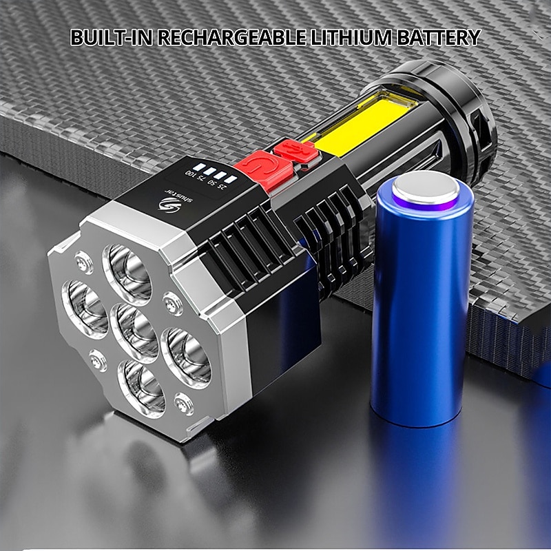 2025年 ハイパワー 7 LED 懐中電灯トーチ穂軸サイドライトライト屋外照明 USB 充電式防水作業灯強力な集魚灯 コレクション – $17.99 –P6