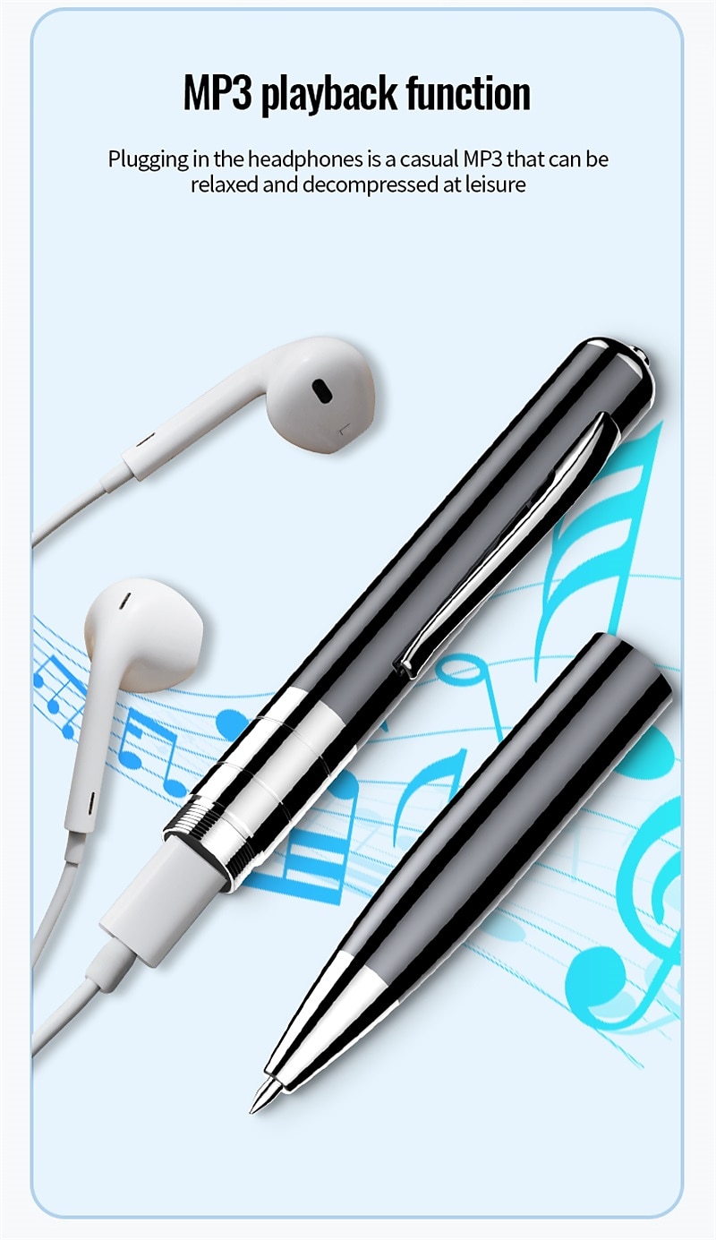 Digital Voice Recorder Q91 English Portable Digital Voice Recorder Recording Android System Voice Activated Recorder Portable MP3 Player Audio Recorder with Playback for Business Speech Meeting 2025 - $31.99 –P14