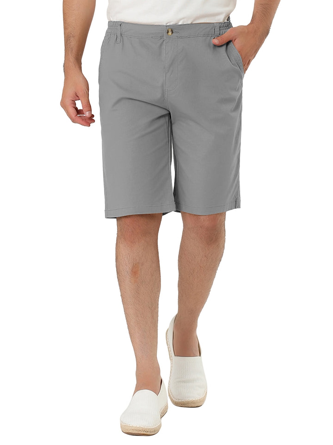 Férfi Rózsaszín nadrág Rövidnadrágok Chino Shorts Ruha Rövidnadrág Bermuda nadrág Zseb Sima Mokaszinok Légáteresztő Szabadtéri Napi Alkalmi Divat Alkalmi Fekete Arcpír rózsaszín 2025 - $21.99 –P17