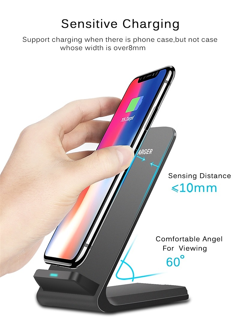 Fast Charger 15W Qi Wireless Charging Station for Iphone 13 12 11 Pro X Xs Xr 8 Samsung Galaxy S21 S20 Note20 S10 S9 Huawei Xiaomi Mobile Phone Charger Dock Stand Holder 2025 - $19.99 –P9