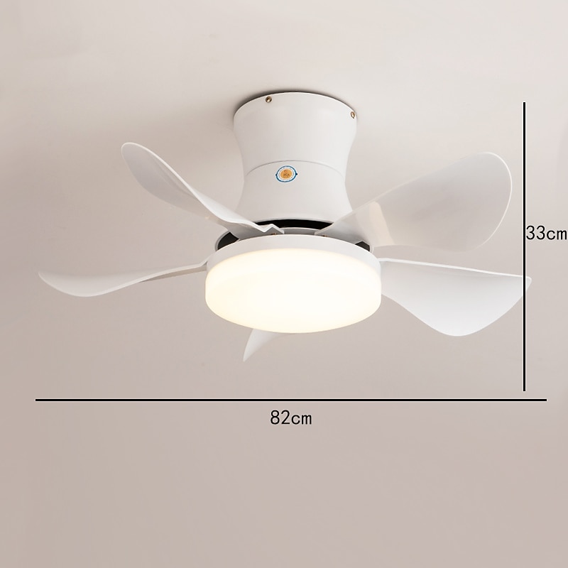 LED Ceiling Fans Dimmable with Remote Contral 82cm Flush Mount Ceiling Lamp Acrylic Lampshade Chandelier Bedroom Living Room 2025 - $359.89 –P1