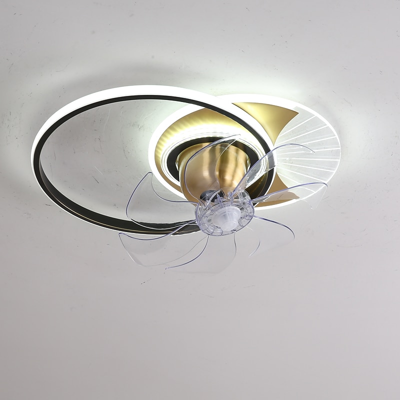 Deckenventilator mit Lichtern, 19,5 Zoll, dimmbare LED, 3 Farben, 6 Geschwindigkeiten, Timing, umkehrbare Flügel mit Fernbedienung, Ventilator-Kronleuchter für den Haushalt, flacher, bündig montierter 2025 - $359.89 –P4