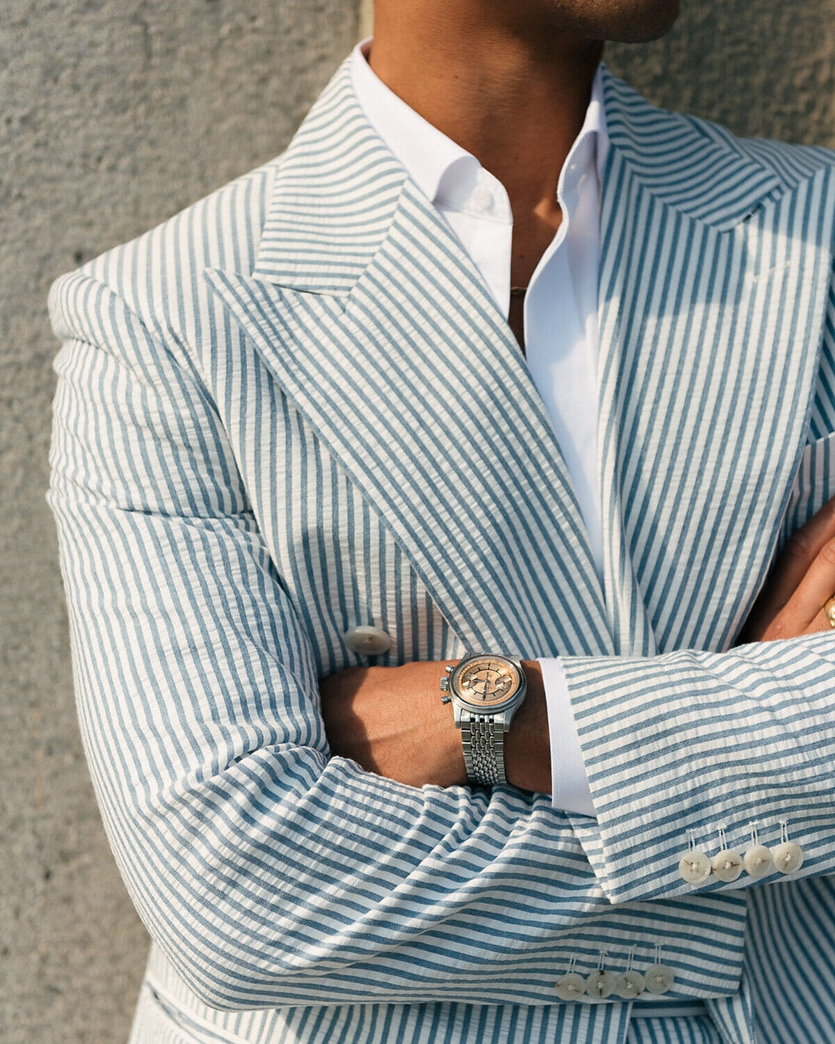 Costumes de mariage pour hommes en seersucker d'été vert pomme champagne coloré uni coupe standard 2 pièces simple boutonnage deux boutons de 2025 ? $115.99 –P3