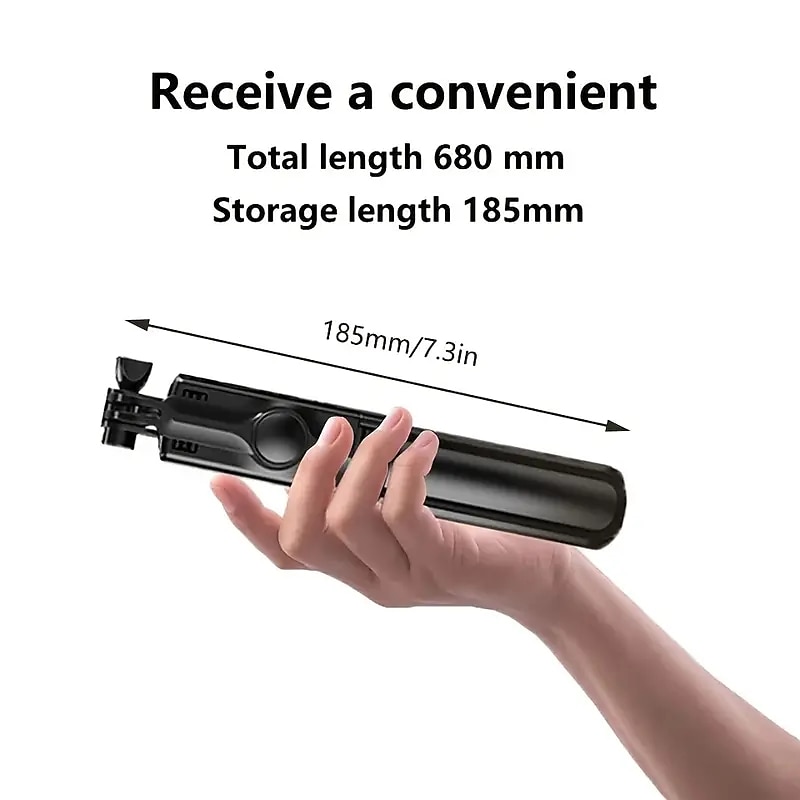 Retractable Selfie Stick Tripod With Wireless Remote & Tripod Stand - Lightweight & Portable for iPhone 14 13 12 Pro Xs Max Xr X 8Plus 7 & Samsung Smartphones 2025 - $18.99 –P7