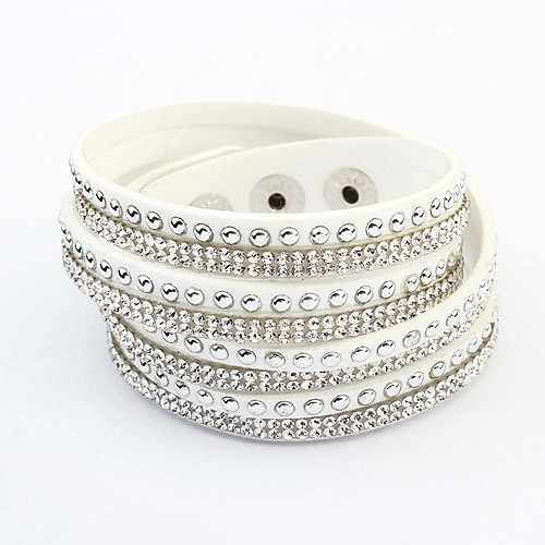 Dame Vintage Armbånd Vevet Armband Retro Mote Veving Mote Enkel Elegant Ferie Lær Armbånd Smykker Svart / Hvit / Rosa Til Fest & Aften Gave Ferie Bursdag Festival 2025 - $9.49 –P8