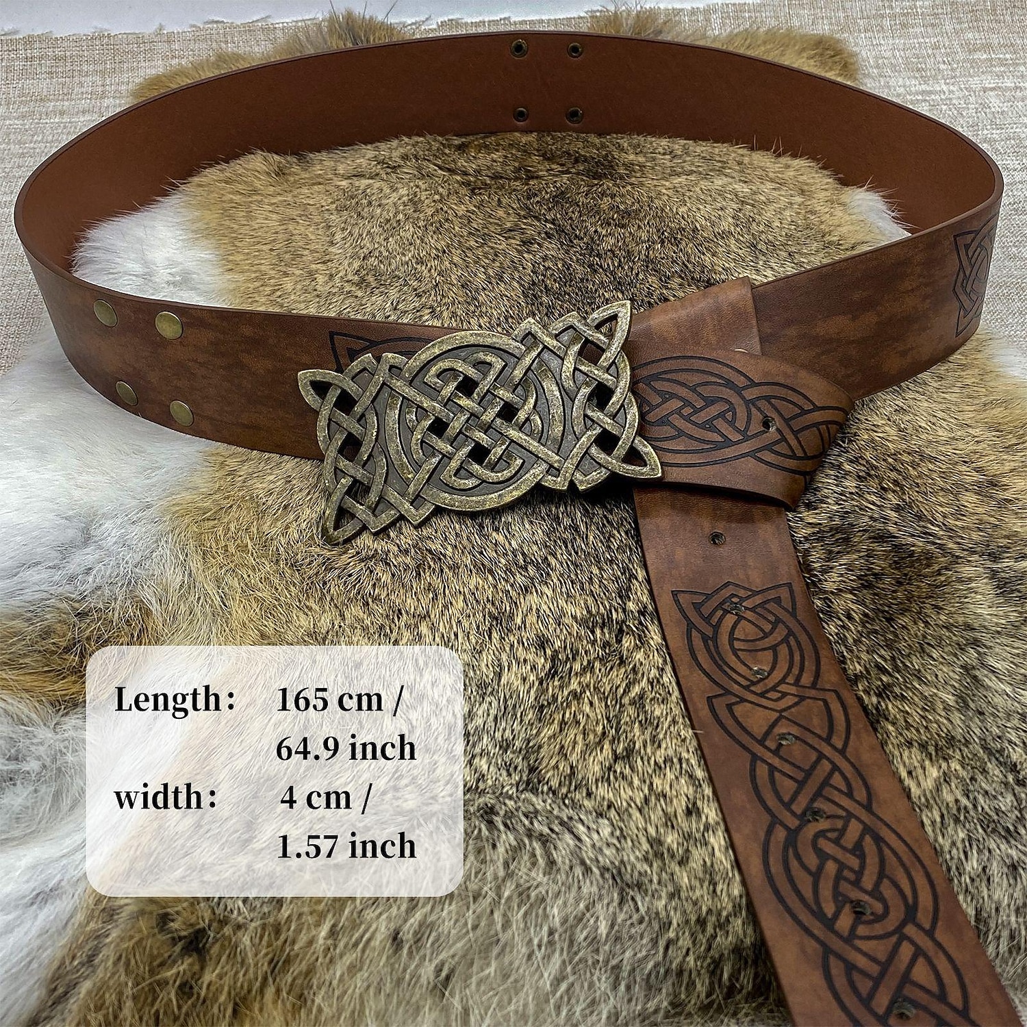 Warrior Knight Ritter Viking Celtic Knight Retro Vintage Punk & Gothic Medieval Renaissance 17th Century Cosplay Costume Masquerade Waist Belt Men's Women's Costume Vintage Cosplay Performance Stage 2025 - $18.99 –P4
