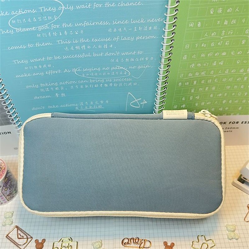 Green Portable Pencil Case, Stationery Pouch, Pencil Box, Large Capacity Pencil  Case, Hand-held Pencil Case, Stationery Box, Cosmetic Bag